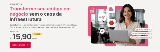 Hero da versão Persuasão da página de Servidor VPS