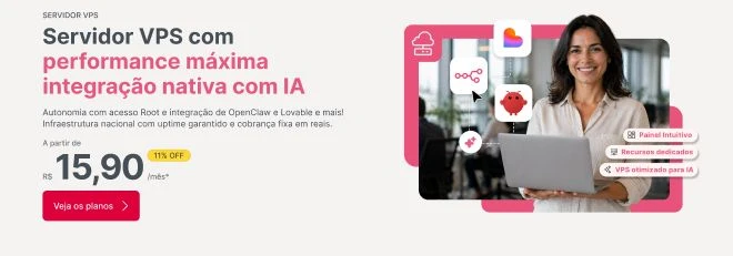 Versão C: Servidor VPS com performance máxima e integração nativa com IA